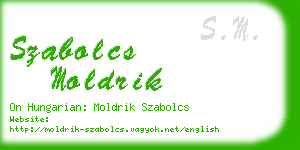 szabolcs moldrik business card